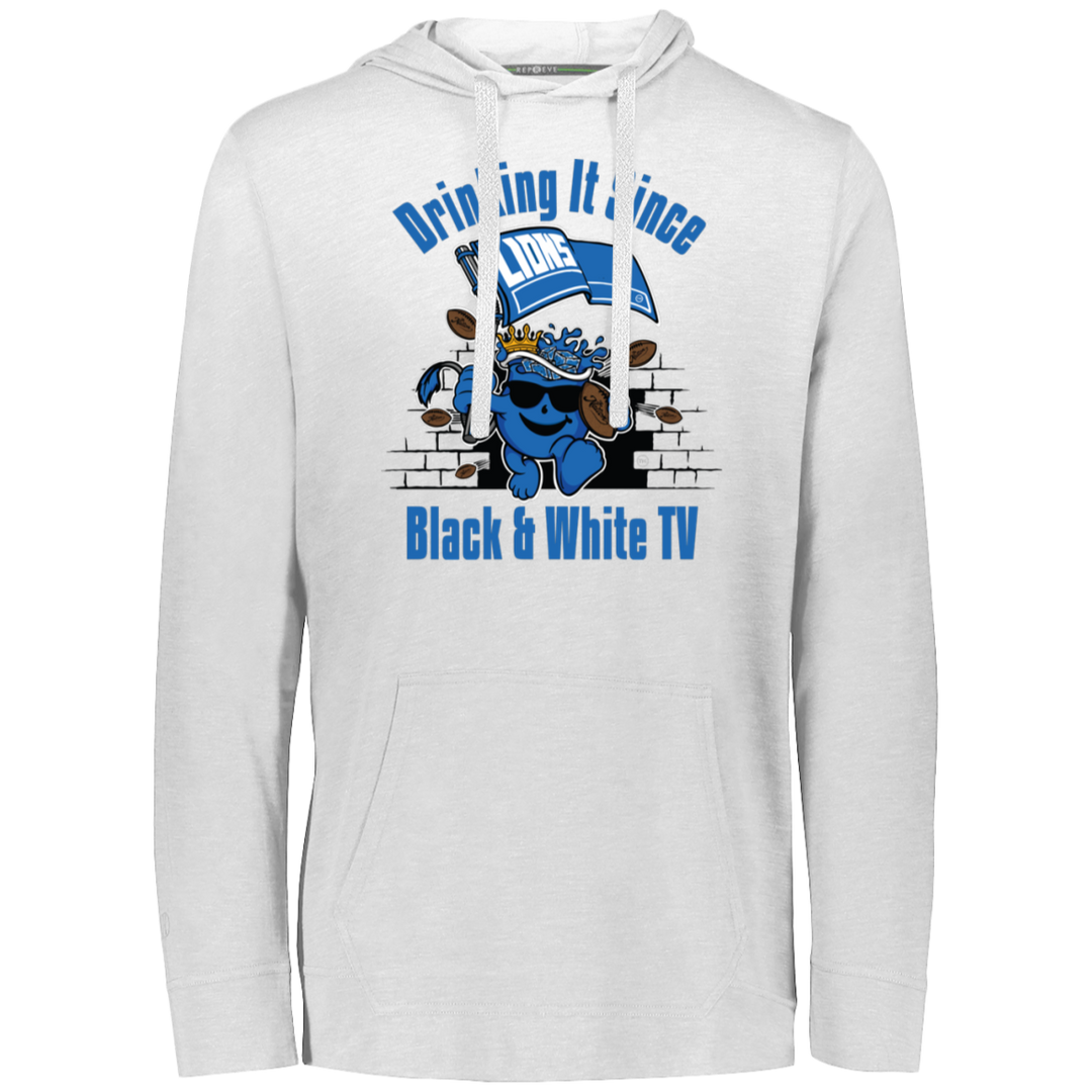 Drinking It Since Black and White TV Triblend T-Shirt Hoodie