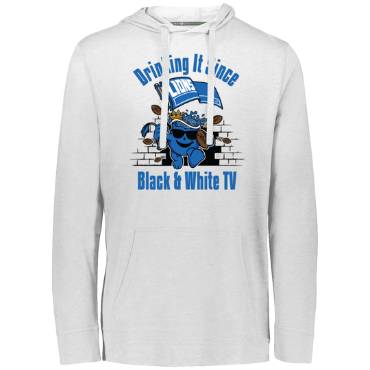 Drinking It Since Black and White TV Triblend T-Shirt Hoodie