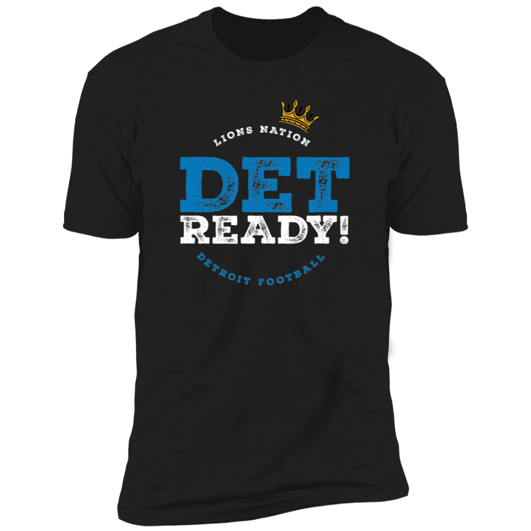 Det Ready! Detroit Football Black T-Shirt