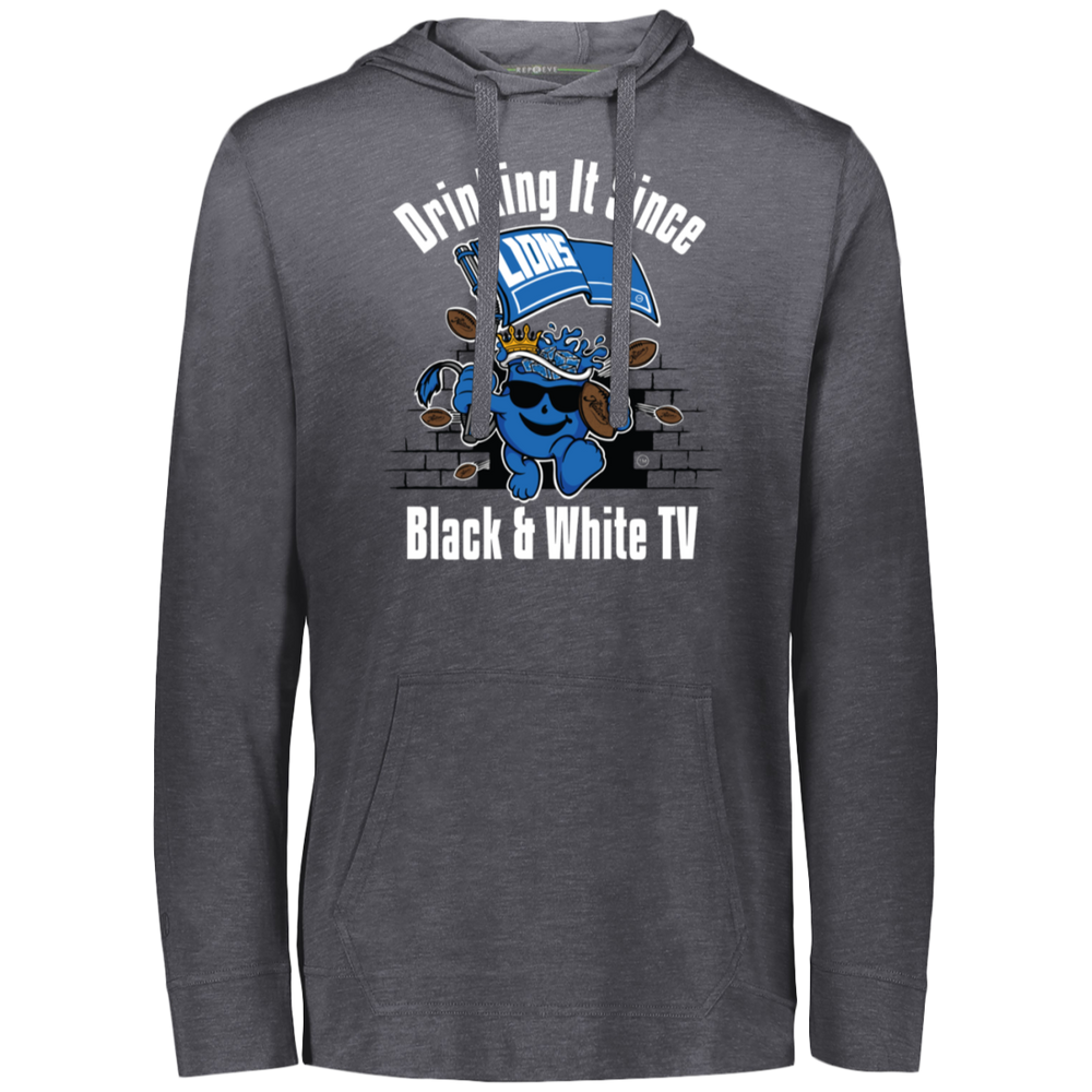 Drinking It Since Black and White TV Triblend T-Shirt Hoodie