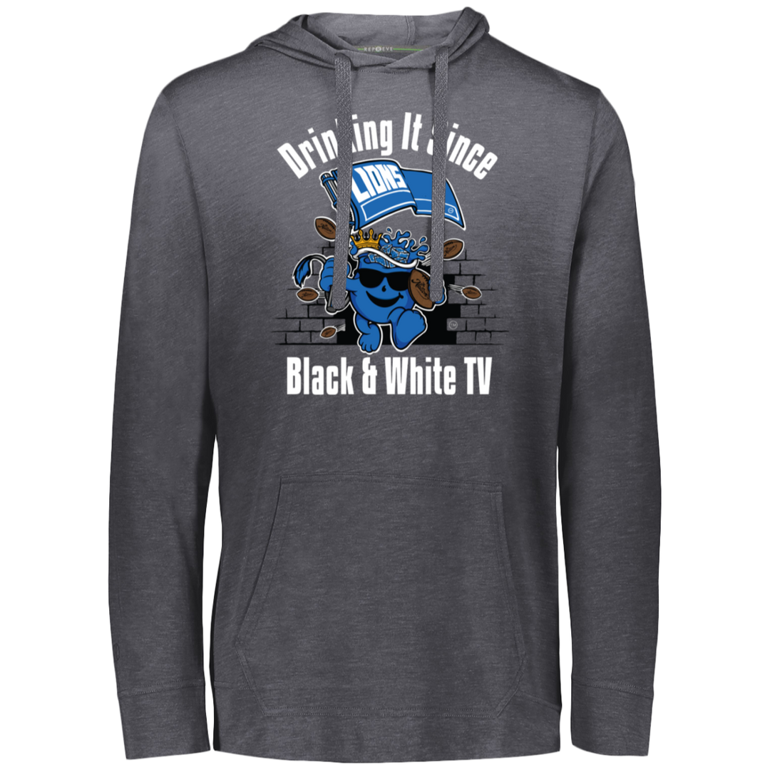 Drinking It Since Black and White TV Triblend T-Shirt Hoodie