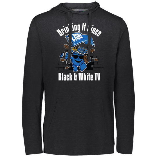 Drinking It Since Black and White TV Triblend T-Shirt Hoodie